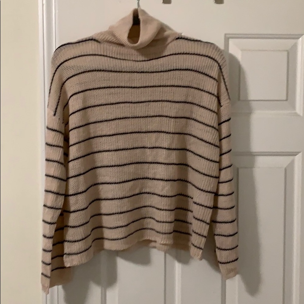 Tan and black striped sweater